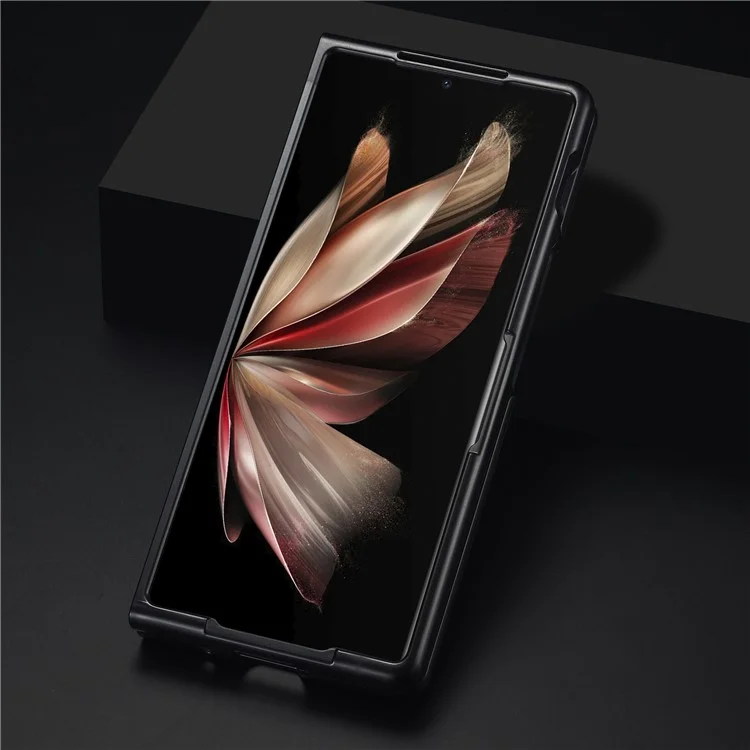 LC.IMEEKE For vivo X Fold2 Carbon Fiber Texture Phone Case PU Leather+TPU+EVA Back Cover
