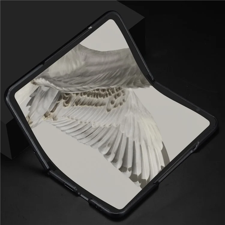 LC.IMEEKE For Google Pixel Fold Anti-scratch Carbon Fiber Texture Phone Case PU Leather+TPU+EVA Back Cover