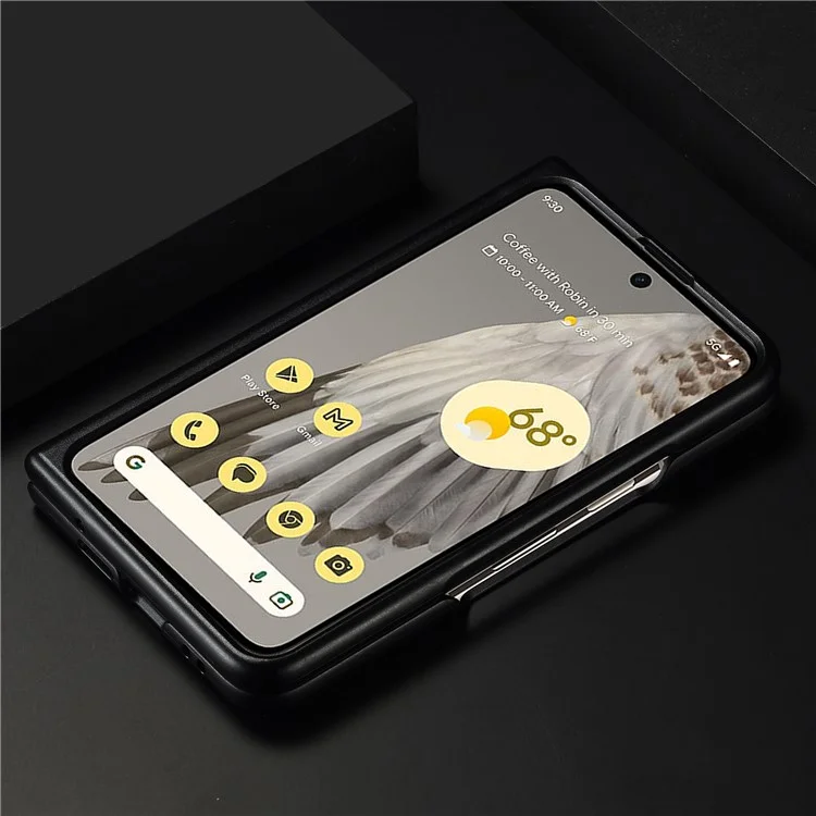 LC.IMEEKE For Google Pixel Fold Anti-scratch Carbon Fiber Texture Phone Case PU Leather+TPU+EVA Back Cover