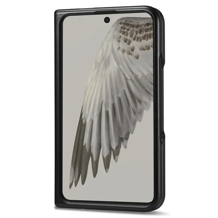 LC.IMEEKE For Google Pixel Fold Anti-scratch Carbon Fiber Texture Phone Case PU Leather+TPU+EVA Back Cover