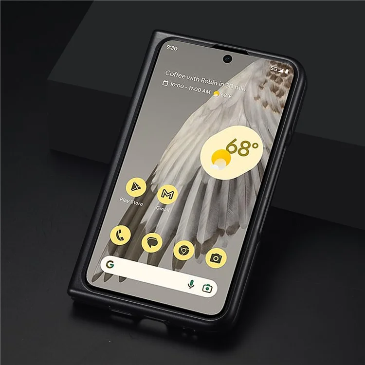 LC.IMEEKE For Google Pixel Fold Anti-scratch Carbon Fiber Texture Phone Case PU Leather+TPU+EVA Back Cover
