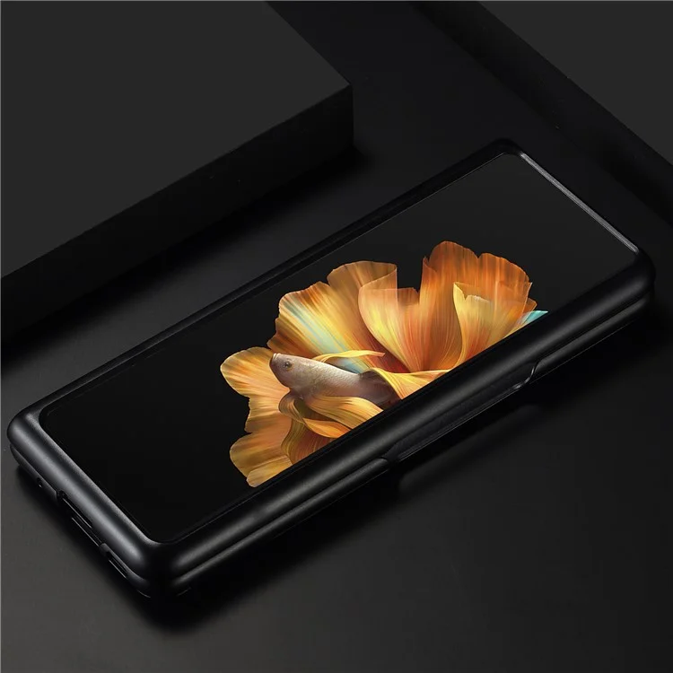 LC.IMEEKE Carbon Fiber Texture Cover for Xiaomi Mi Mix Fold , PU Leather+TPU+EVA Phone Back Protector Case