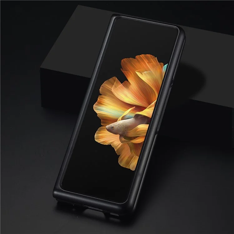 LC.IMEEKE Carbon Fiber Texture Cover for Xiaomi Mi Mix Fold , PU Leather+TPU+EVA Phone Back Protector Case