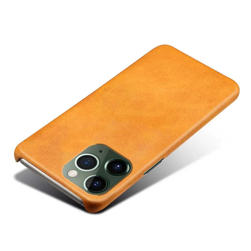 For iPhone 15 Pro PU Leather + PC Phone Case Calf Texture Shockproof Cover - Orange