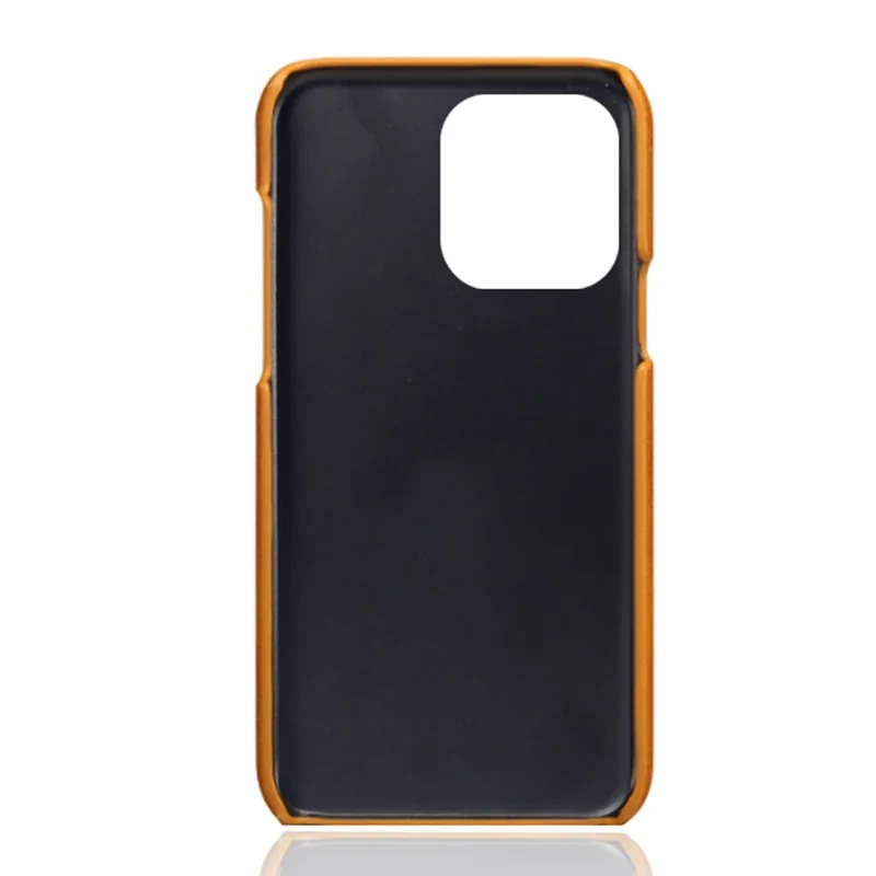 For iPhone 15 Pro PU Leather + PC Phone Case Calf Texture Shockproof Cover - Orange