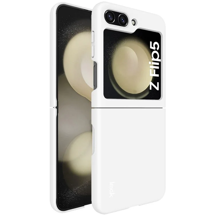 IMAK JS-2 Series For Samsung Galaxy Z Flip5 5G Protective Case Hard PC Anti-drop Phone Cover - White