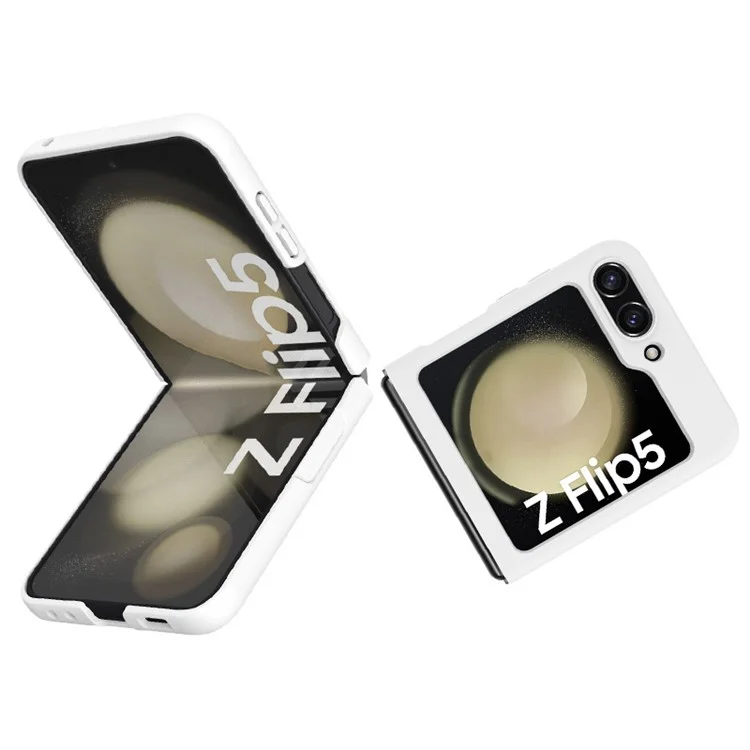IMAK JS-2 Series For Samsung Galaxy Z Flip5 5G Protective Case Hard PC Anti-drop Phone Cover - White