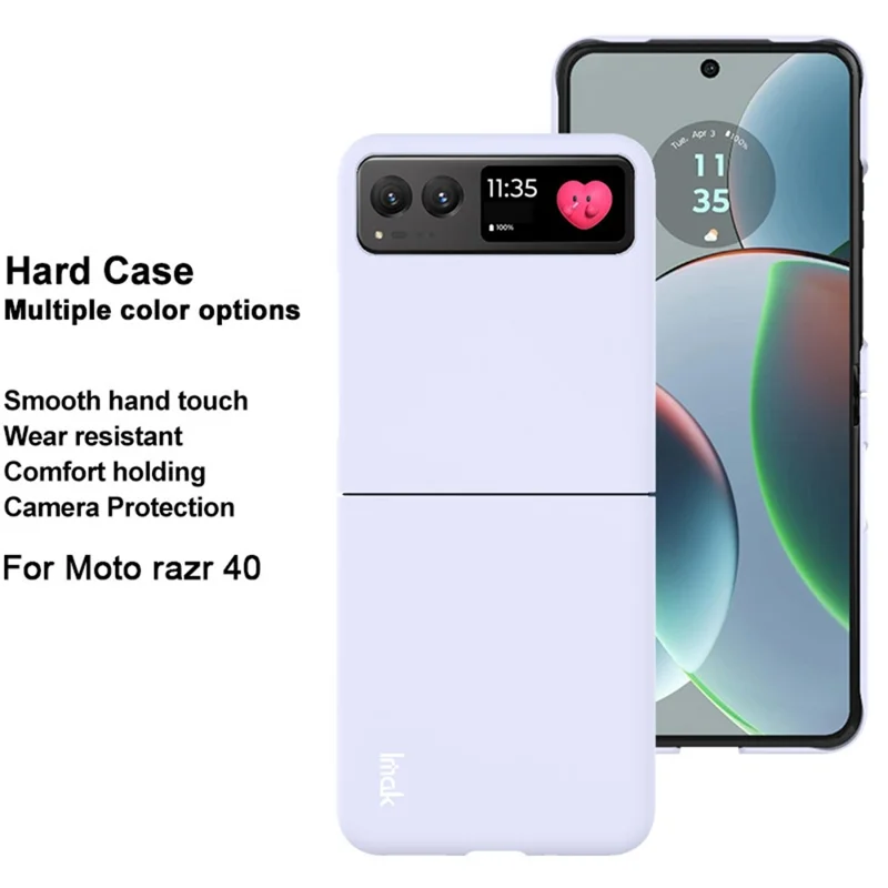 IMAK JS-2 Series For Motorola Razr 40 5G Protective Case Hard PC Anti-Drop Phone Cover - Purple