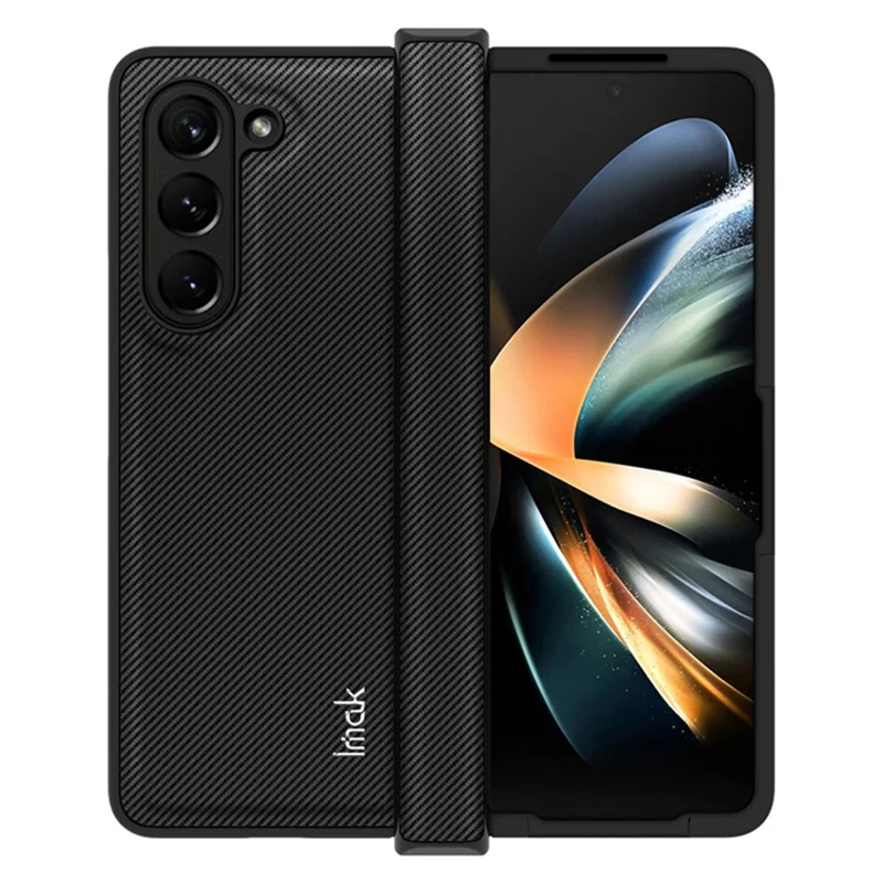 IMAK Ruiyi Series for Samsung Galaxy Z Fold5 5G Carbon Fiber Texture Phone Case PU+PC Anti-Drop Phone Cover