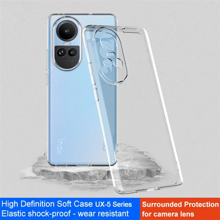 IMAK UX-5 Series Clear TPU-Hülle für Oppo Reno10 5G (Global) Handyhülle Anti-Kratzer Handyhülle
