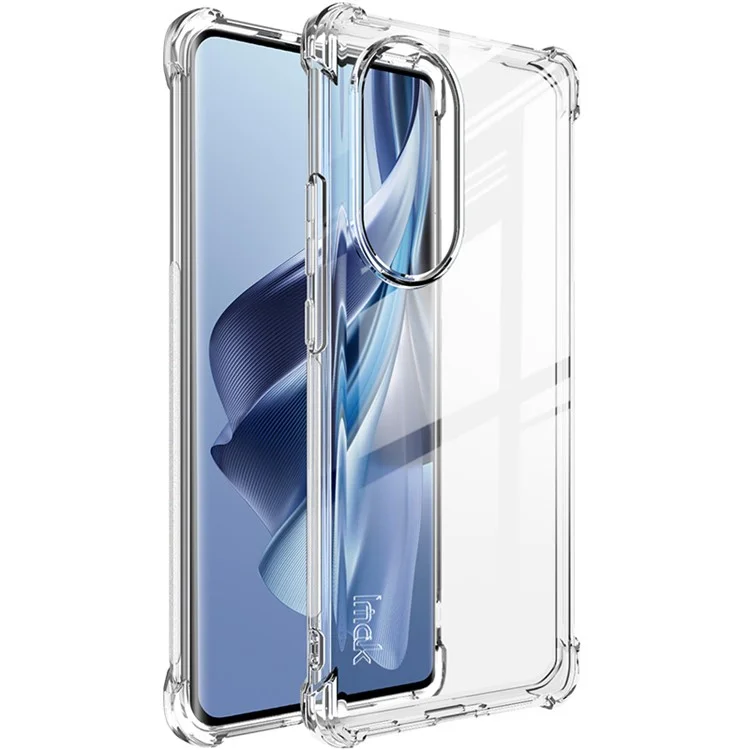 IMAK para Oppo Reno10 Pro 5G (Global) / Reno10 5G (Global) Funda de teléfono móvil de TPU transparente Cubierta Cojín de airbag de cuatro esquinas Carcasa para teléfono inteligente - Transparente