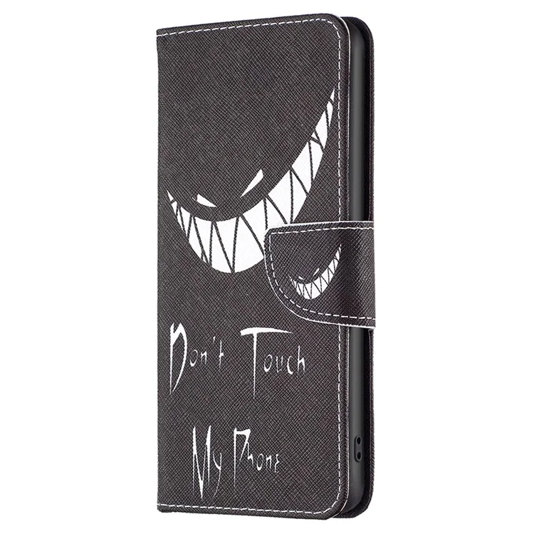 Pour Samsung Galaxy F34 5G / M34 5G Étui de téléphone en cuir PU avec impression de motif Portefeuille Support Anti-chute - Ne touchez pas à mon téléphone