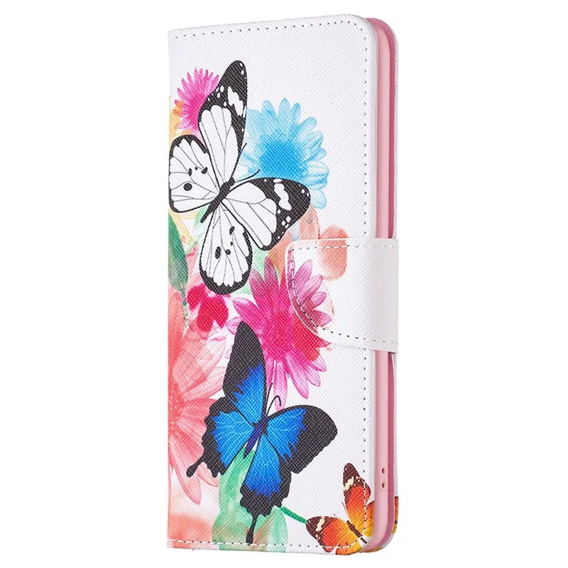 For Oppo A78 4G Leather Wallet Case Pattern Printing Stand Protective Phone Cover - Two Butterflies