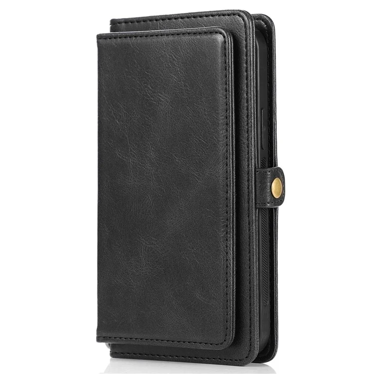 Per iPhone 13 Pro Max 6.7 pollici TPU+PU Pelle Anti-caduta Custodia per Telefono Magnetica Staccabile 2-in-1 Custodia Portafoglio - Nero
