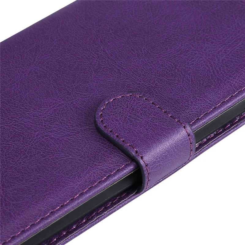 For Nokia G42 Case Solid Color Leather Mobile Cover Wallet Stand with Strap - Purple