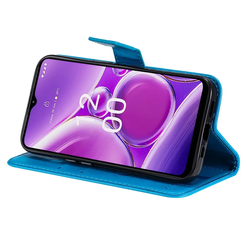 For Nokia G42 Phone Case with Stand Cat Tree Pattern Leather Wallet Mobile Cover  - Blue