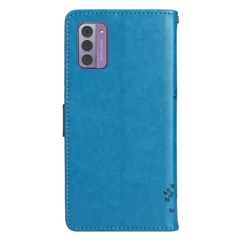 For Nokia G42 Phone Case with Stand Cat Tree Pattern Leather Wallet Mobile Cover  - Blue
