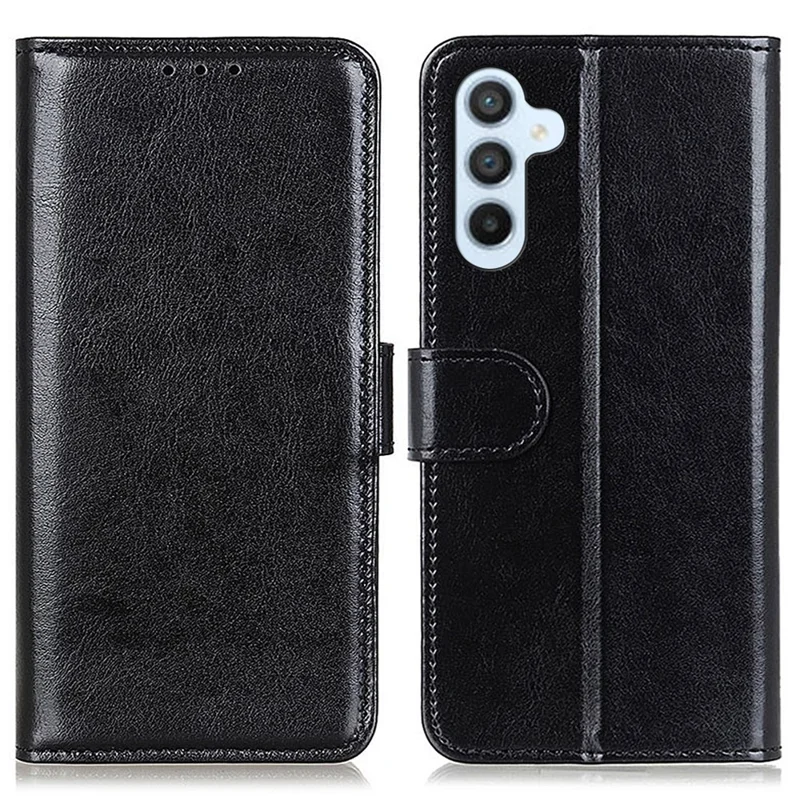 Für Samsung Galaxy F34 5G / F34 5G / M34 5G PU-Leder-Ständer-Handyhülle Crazy Horse Texture Wallet Cover - Schwarz