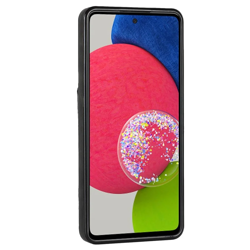 Для Samsung Galaxy A52 4G / A52 5G / A52s 5G RFID Blocking Phone Case Anti-Drop PU+TPU Wallet Phone Cover with Kickstand - Black
