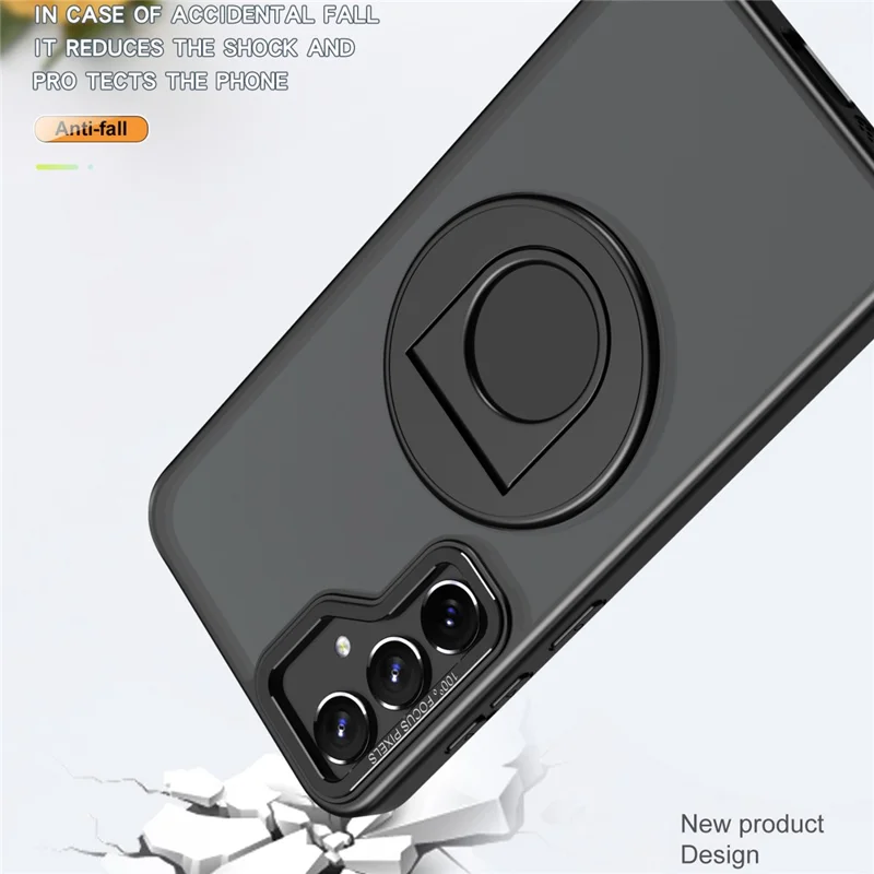Чехол с подставкой для Samsung Galaxy S22 5G Style-A, акрил + TPU, магнитный чехол, совместимый с MagSafe - черный