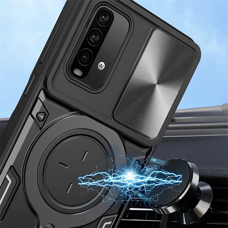 Funda con Soporte para Xiaomi Poco M3 / Redmi Note 9 4G (Qualcomm Snapdragon 662) / Redmi 9 Power / Redmi 9T Funda de Teléfono - Azul