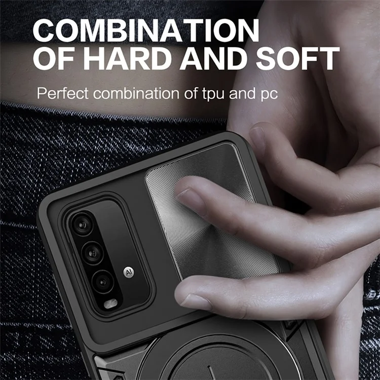 Funda con Soporte para Xiaomi Poco M3 / Redmi Note 9 4G (Qualcomm Snapdragon 662) / Redmi 9 Power / Redmi 9T Funda de Teléfono - Azul