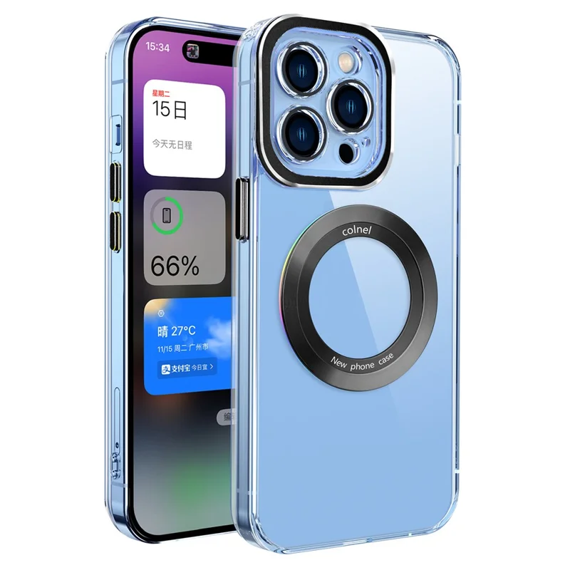 Bulk Purchasing Anti-Scratch Cover for iPhone 15 Pro Max Clear Phone Case Magnetic Shell Compatible with MagSafe - Black