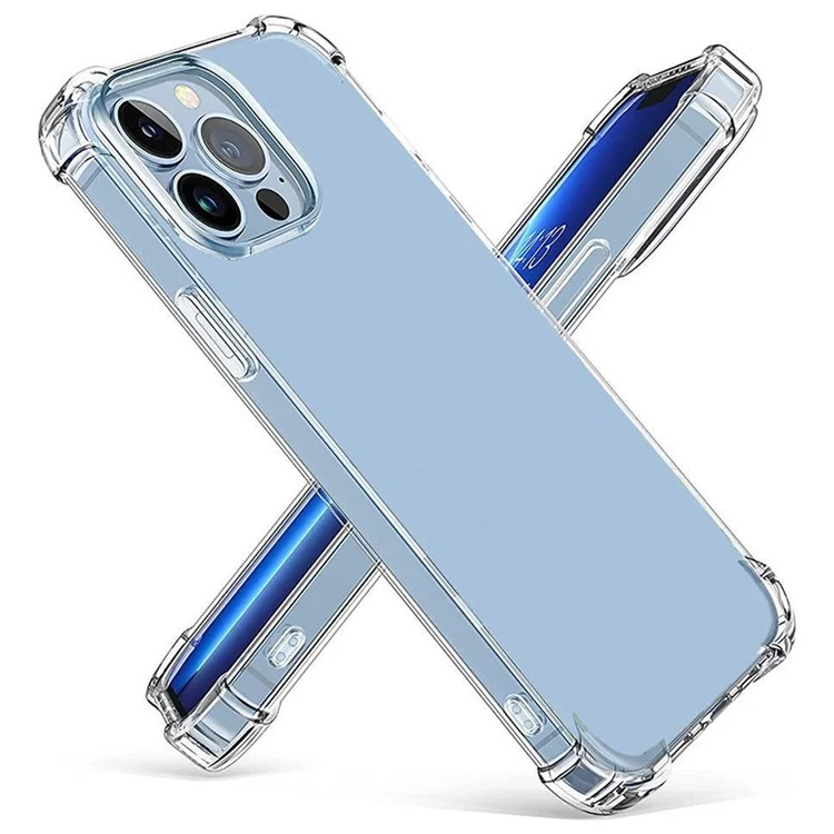 Clear Cell Phone Case for iPhone 15 Pro , TPU Four Corners Reinforced Anti-Fall Cover