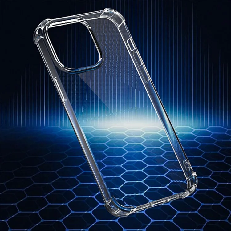 Clear Cell Phone Case for iPhone 15 Pro , TPU Four Corners Reinforced Anti-Fall Cover