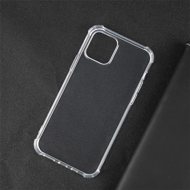 Para iPhone 15 Plus Case Soft TPU Transparente Quatro Cantos Absorção de Choque Capa de Telefone