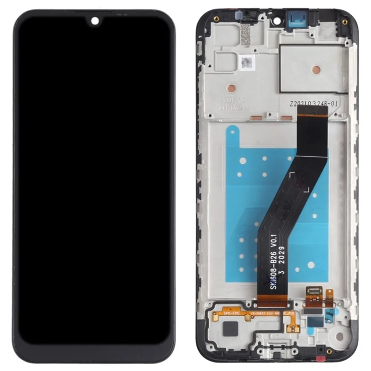 Für Motorola Moto E6i XT2053-5 Grad B LCD-Bildschirm und Digitizer-Baugruppe + Rahmen-Ersatzteil (ohne Logo)