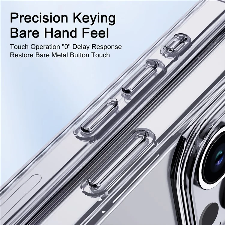 IPAKY Custodia per iPhone 15 Crystal Clear, Copertura del telefono cellulare a prova di caduta agli angoli in PC+TPU 