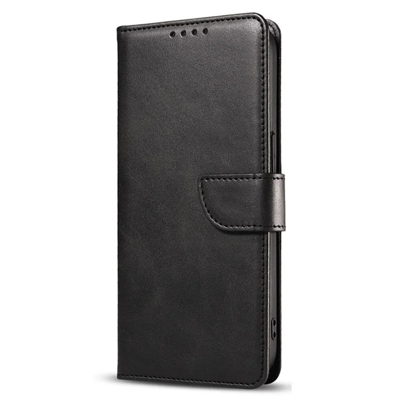 Cell Phone Cover for iPhone 15 Plus Case Stand PU Leather Wallet Phone Shell - Black