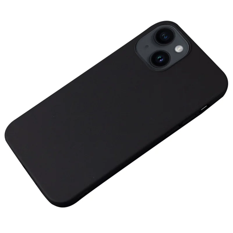 For iPhone 15 Matte Textured TPU Shell Shockproof Protection Mobile Phone Case - Black