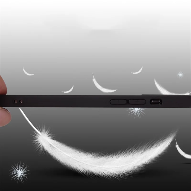 For iPhone 15 Matte Textured TPU Shell Shockproof Protection Mobile Phone Case - Black