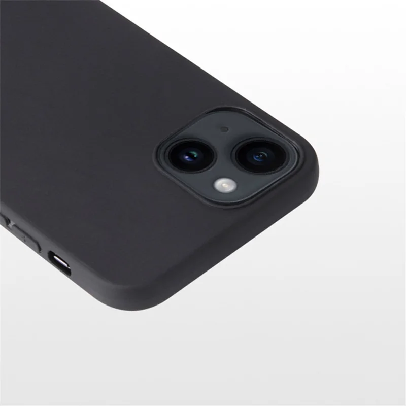 For iPhone 15 Matte Textured TPU Shell Shockproof Protection Mobile Phone Case - Black