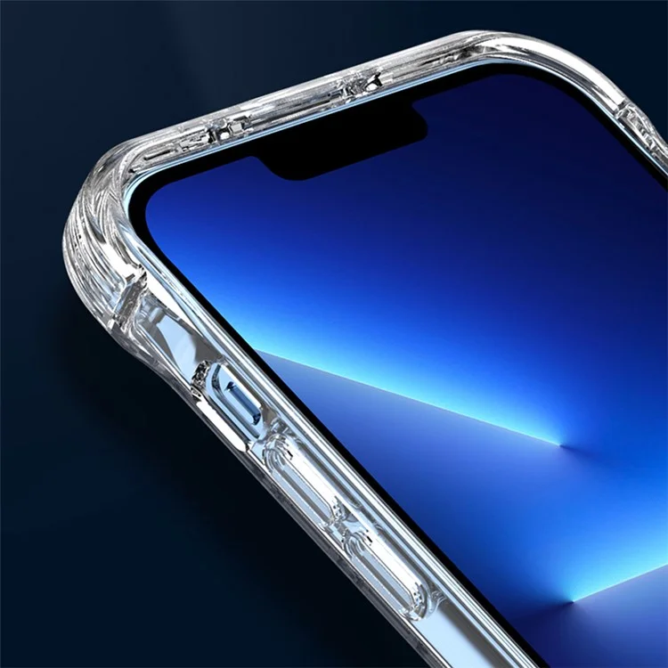 Clear Shell for iPhone 15 , Bump Proof PC+TPU Cell Phone Case Back Cover with Concealed Kickstand - Transparent Black