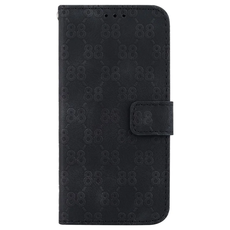 Anti-Scratch Phone Case for Xiaomi Redmi Note 12 Pro+ 5G Double 8-Shape Imprinted PU Leather Wallet Phone Cover - Preto