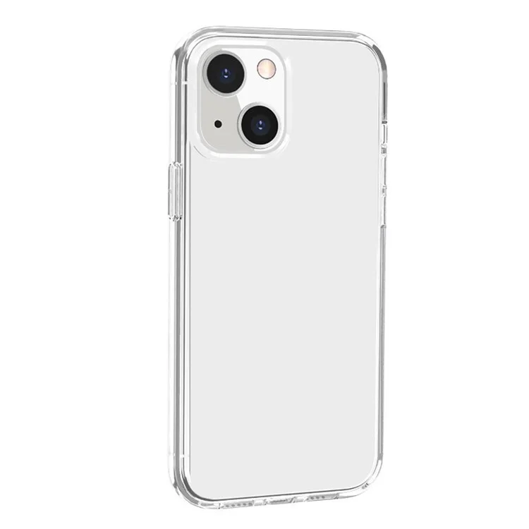 Pour iPhone 15 Pro Max Slim-Fit Hard Phone Case Clear PC + TPU Cell Phone Cover Shell - Transparent Black