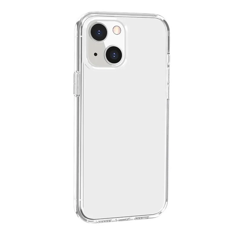 For iPhone 15 Shockproof PC + TPU Phone Shell Anti-Fingerprint Cover Cell Phone Case - Transparent Black
