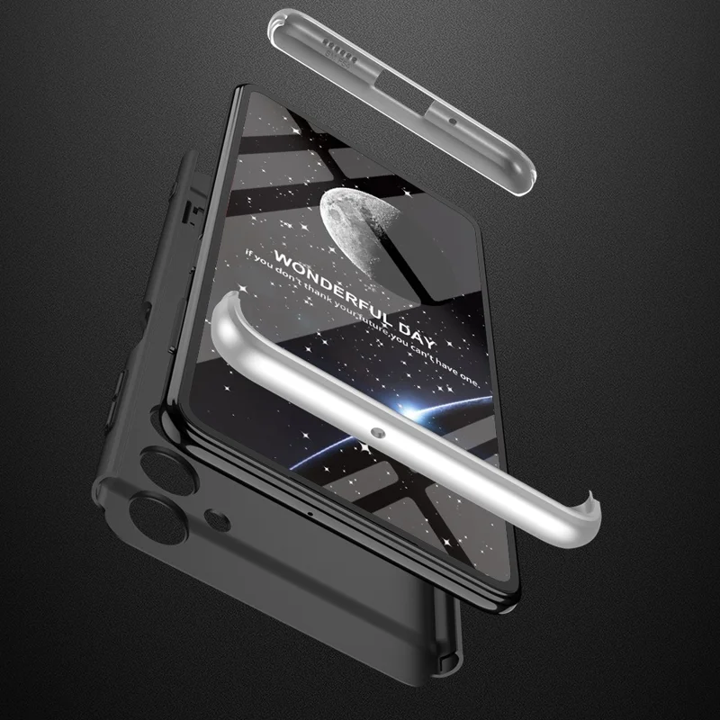 GKK Per Samsung Galaxy F54 5G/M54 5G Copertina di Telefono in Plastica Shock a Prova di Cavalletto Confelati Telefono di Ritorno - Nero / Argento