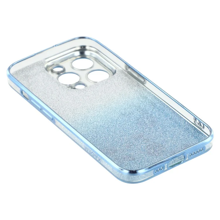 KADEM TPU Anti-collision Cover for iPhone 13 Pro Max 6.7 inch, Funda de Teléfono con Patrón de Flores Brillantes y Soporte Giratorio - Azul