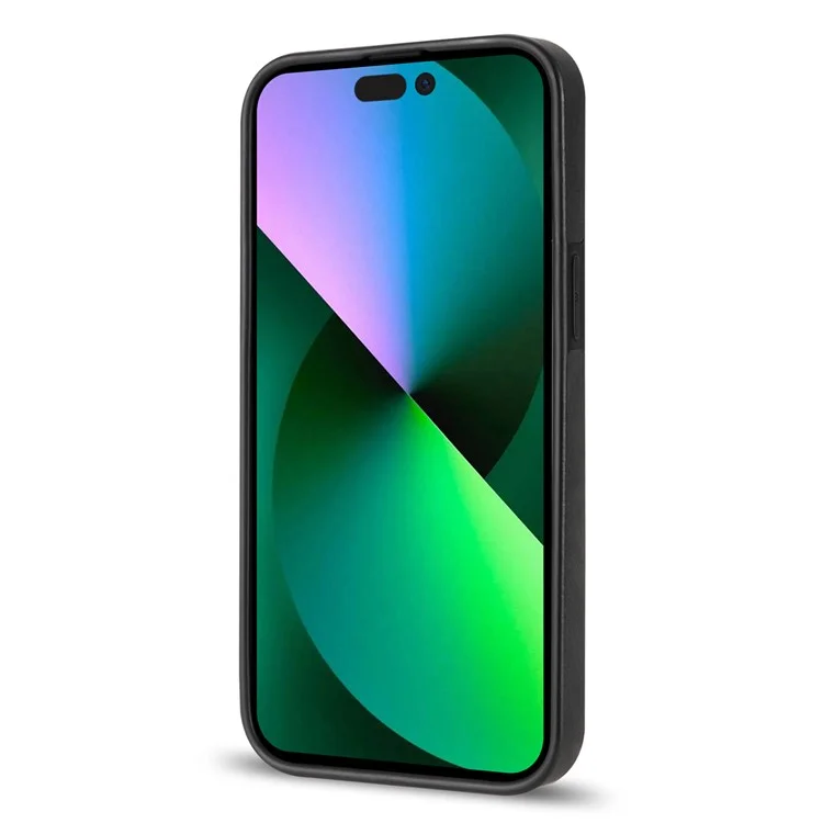 Para iPhone 15 Plus Zipper Pocket Leather Coated TPU Phone Case Wallet Phone Kickstand Cover - Preto