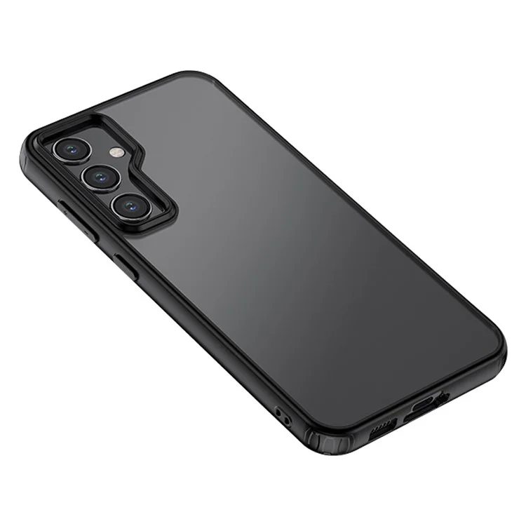 For Samsung Galaxy S23 FE PC+TPU Phone Case Airbag Protection Anti-drop Phone Cover - Matte Black