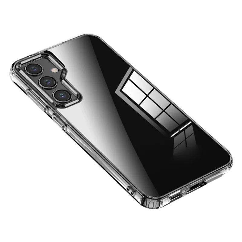 For Samsung Galaxy S23 FE PC+TPU Phone Case Airbag Protection Anti-drop Phone Cover - Transparent