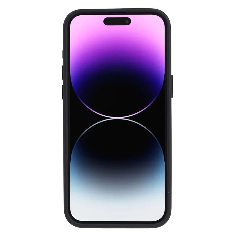 FULEXIN TPU+Acrylic Phone Case for iPhone 15 Pro Max Skin-Touch Matte Anti-Fingerprint Phone Shell Compatible with MagSafe - Black