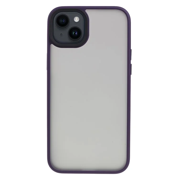 FULEXIN Schockresistente Handyhülle für iPhone 15 Skin-Touch TPU+Acrylic Matt Handyhülle - Lila