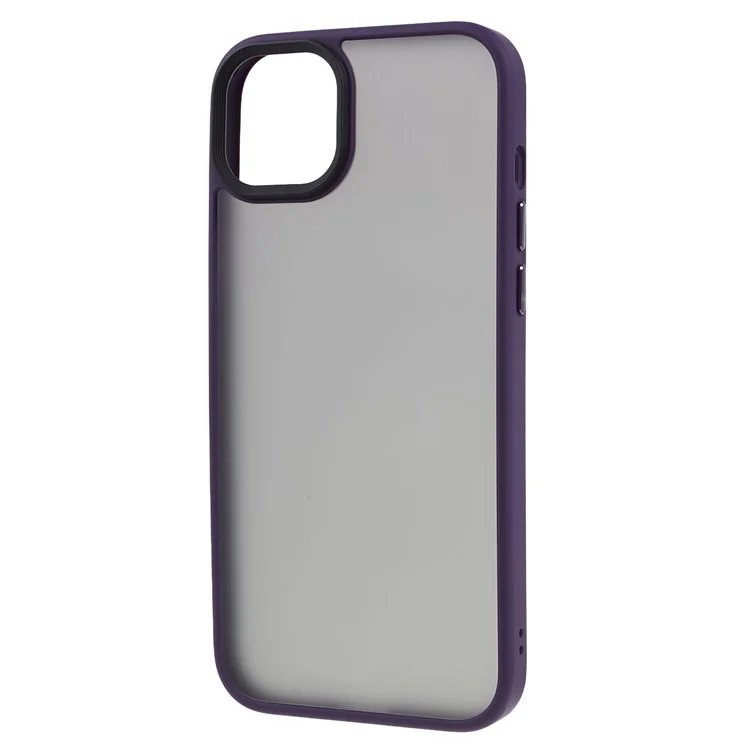 FULEXIN Schockresistente Handyhülle für iPhone 15 Skin-Touch TPU+Acrylic Matt Handyhülle - Lila