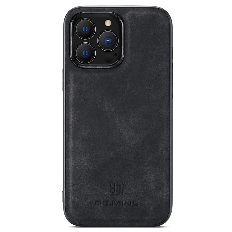 DG.MING M1 Series Per iPhone 15 Pro Custodia Portafoglio Magnetica Telefonica PC+TPU+PU Antiurto Con Supporto - Nero