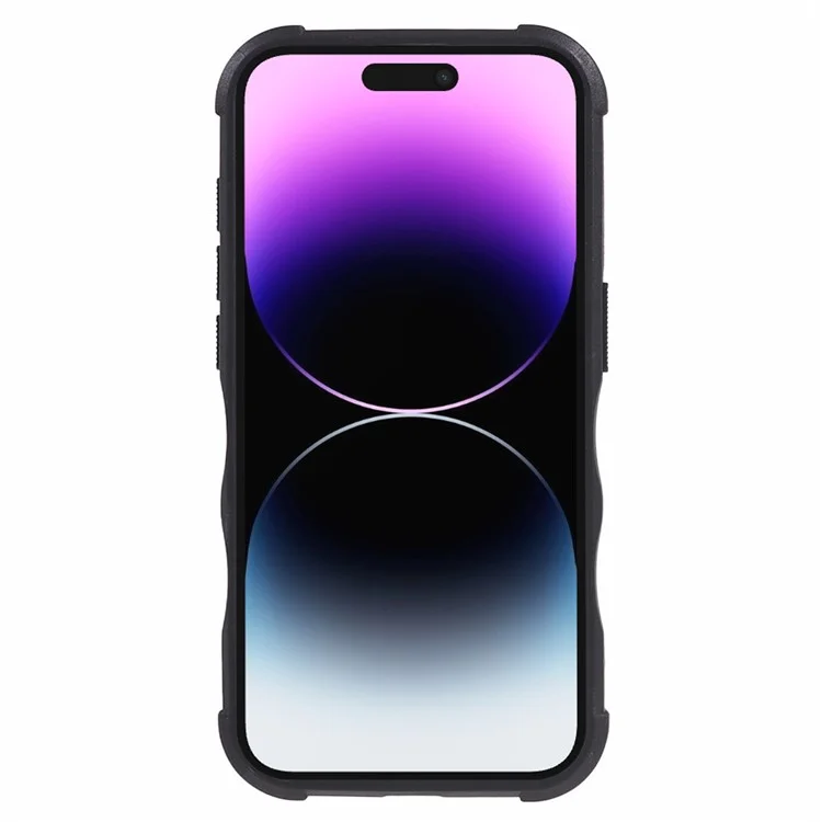 Funda para iPhone 15 Pro, de PC+TPU con soporte, compatible con soporte magnético para coche - Rojo